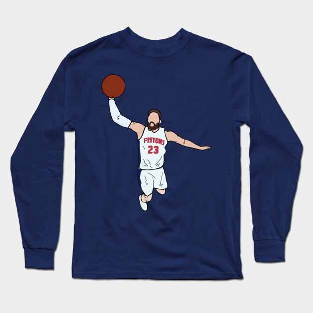 Blake Griffin Dunk - Detroit Pistons Long Sleeve T-Shirt by xavierjfong